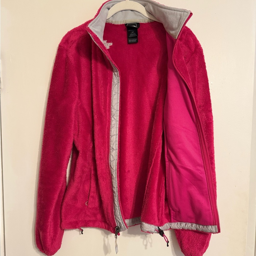 North Face Pink Fuzzy Jacket - Picture 3 of 6